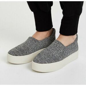 Vince Women’s 7.5B Grey Marl Walsh Knit Slip On Platform Sneakers Shoes
